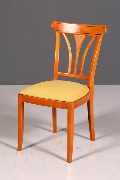 Edles Selva Stühle Set 4x Kirschholz Esszimmerstühle Küchenstühle Antik Stil Stuhlset