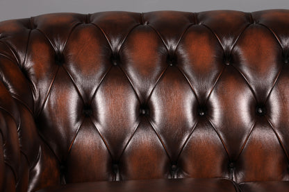 Wunderschöne Original Chesterfield Centurion 2-Sitzer Couch Echt Leder Sofa Englisch UK Ledersofa Antik