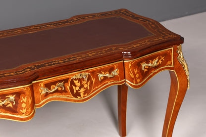 Bureau d’écriture de style Louis XV de rêve, bureau français de style antique en bois véritable, table de bureau