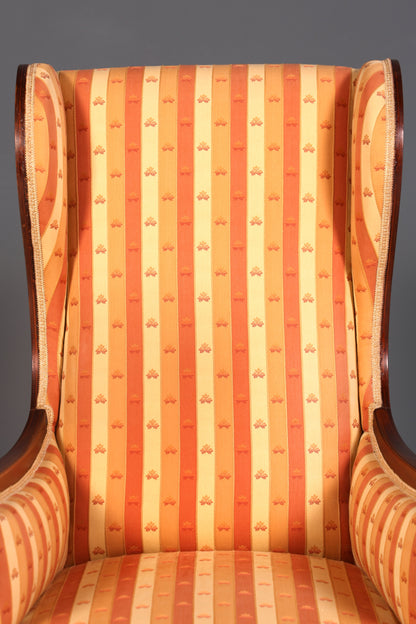 G013 Finish Ohrenbackensessel Biedermeier Englisch