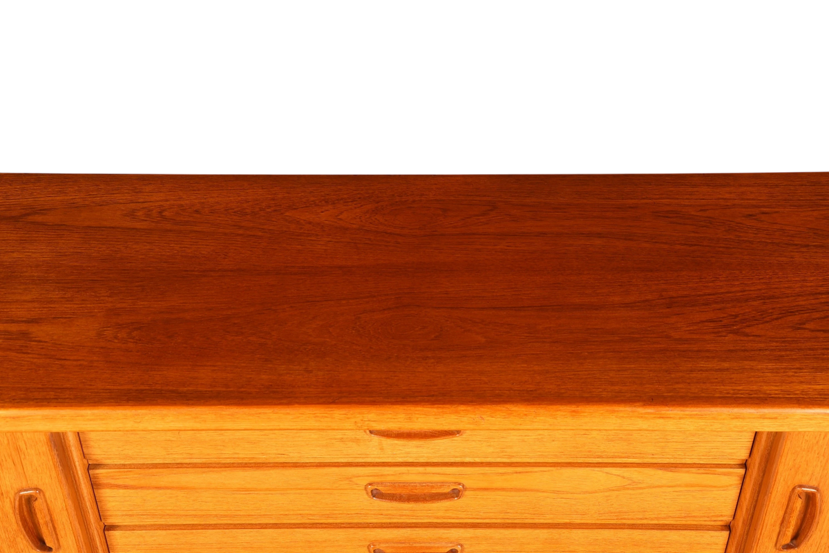 F960 Finish cm Schlichtes Mid Century Sideboard Vintage TV Kommode 60s Schrank Longboard Retro Lowboard