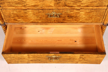 G545 Finish cm Stilvoller Biedermeier Sekretär Louis Philippe Vertiko Antik Kommode Schreibkommode Office Desk (Kopie)