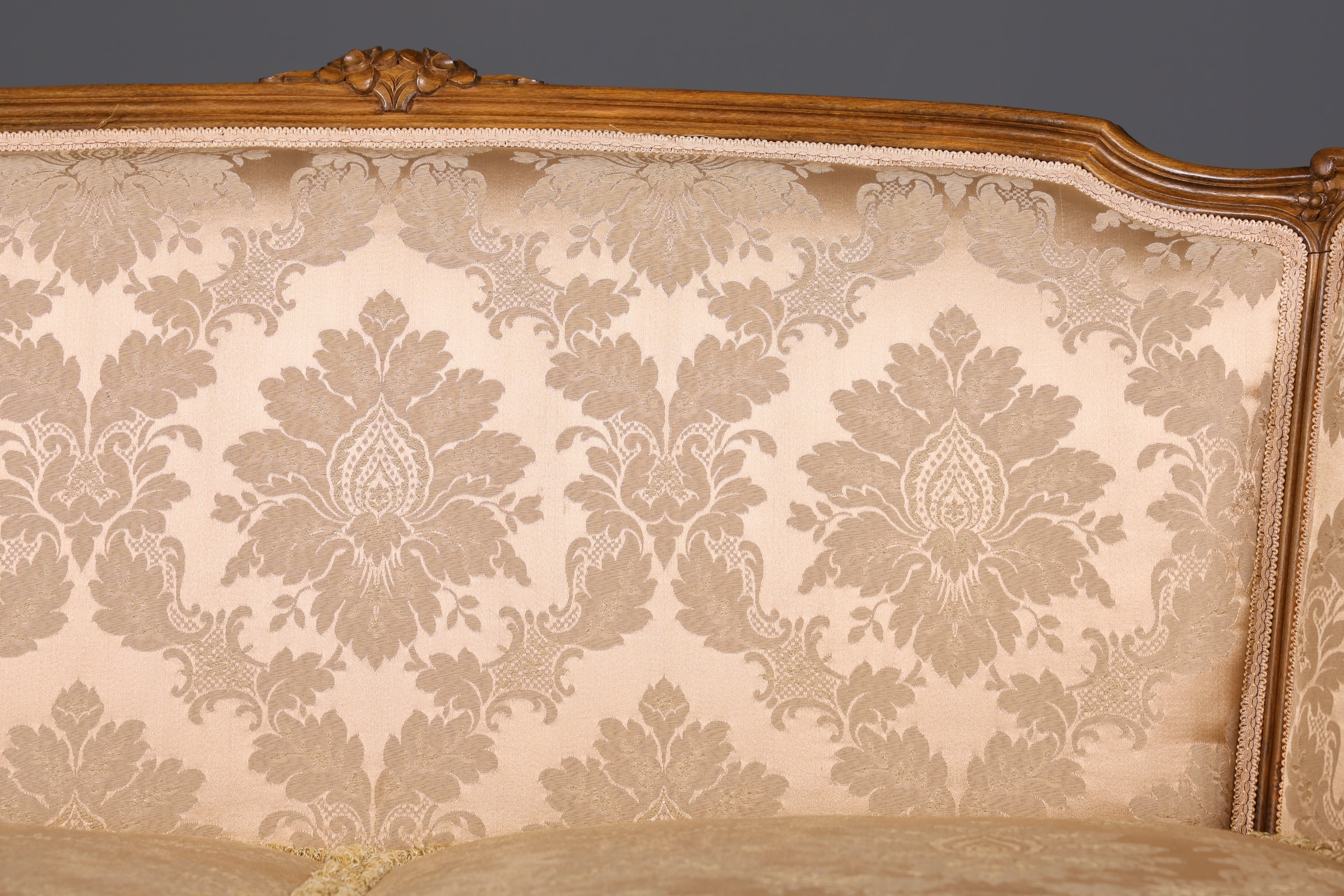 Wunderschönes Chippendale Sofa Barock Stil Couch Samt Stoff Rococo 2-Sitzer Canapé