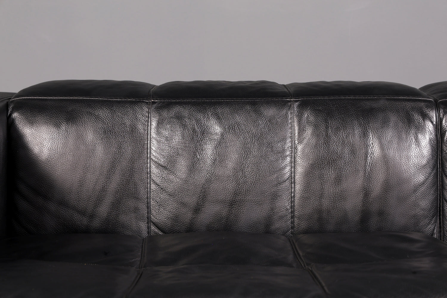 Edles MaxDivani Echtleder Sofa 3-Sitzer Designer Couch Italienisch Ledersofa Schwarz