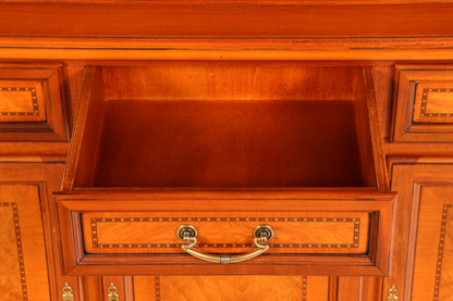 Traumhafte Original Selva Vitrine Epoca Antik Stil Buffet Schrank Bibliothek Kirschholz Glasvitrine