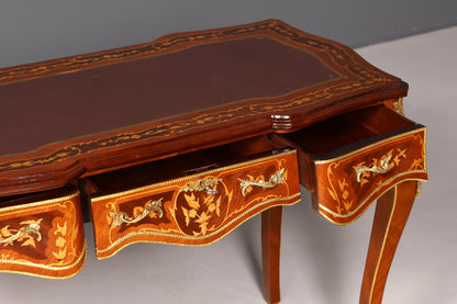 Bureau d’écriture de style Louis XV de rêve, bureau français de style antique en bois véritable, table de bureau