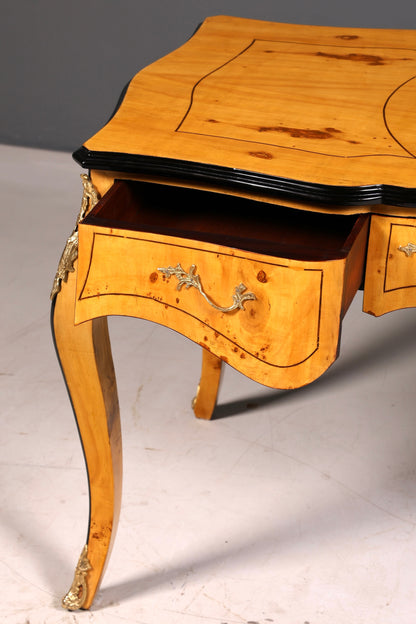 Wunderschöner Louis XV Stil Schreibtisch French Office Desk Antik Stil Bürotisch Massivholz