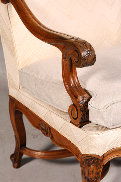 Élégant fauteuil à accoudoirs Louis-Philippe, fauteuil antique de style Gründerzeit, secrétaire, chaise, fauteuil rembourré, 2 sur 2