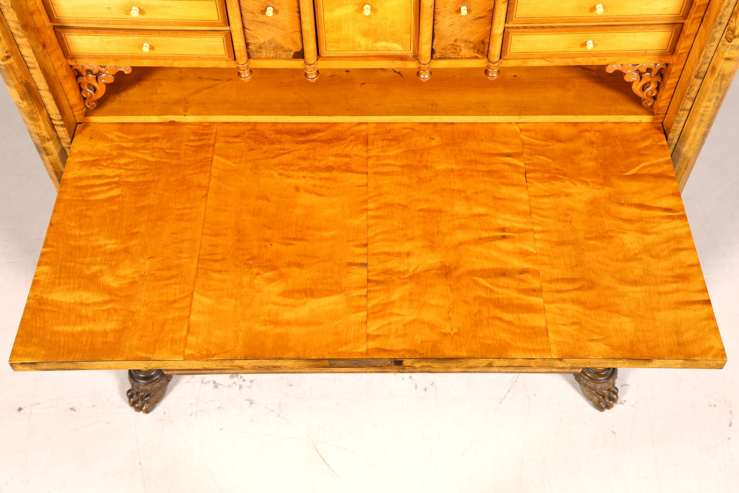 G545 Finish cm Stilvoller Biedermeier Sekretär Louis Philippe Vertiko Antik Kommode Schreibkommode Office Desk (Kopie)