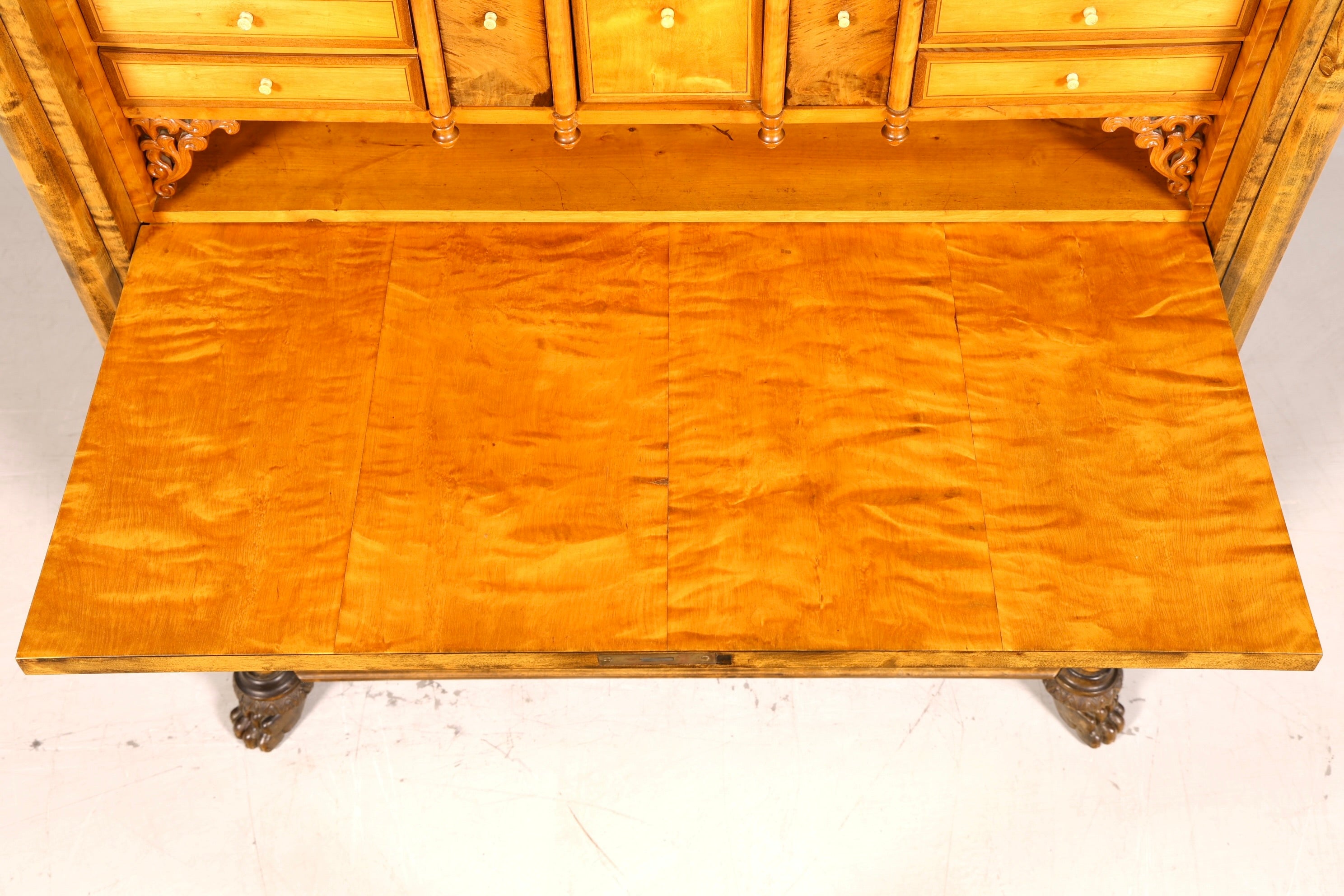 G545 Finish cm Stilvoller Biedermeier Sekretär Louis Philippe Vertiko Antik Kommode Schreibkommode Office Desk (Kopie)