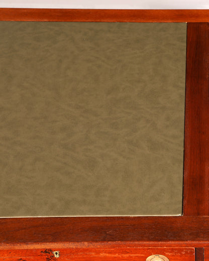 Élégant bureau maritime, coffre militaire anglais, bureau professionnel, office table