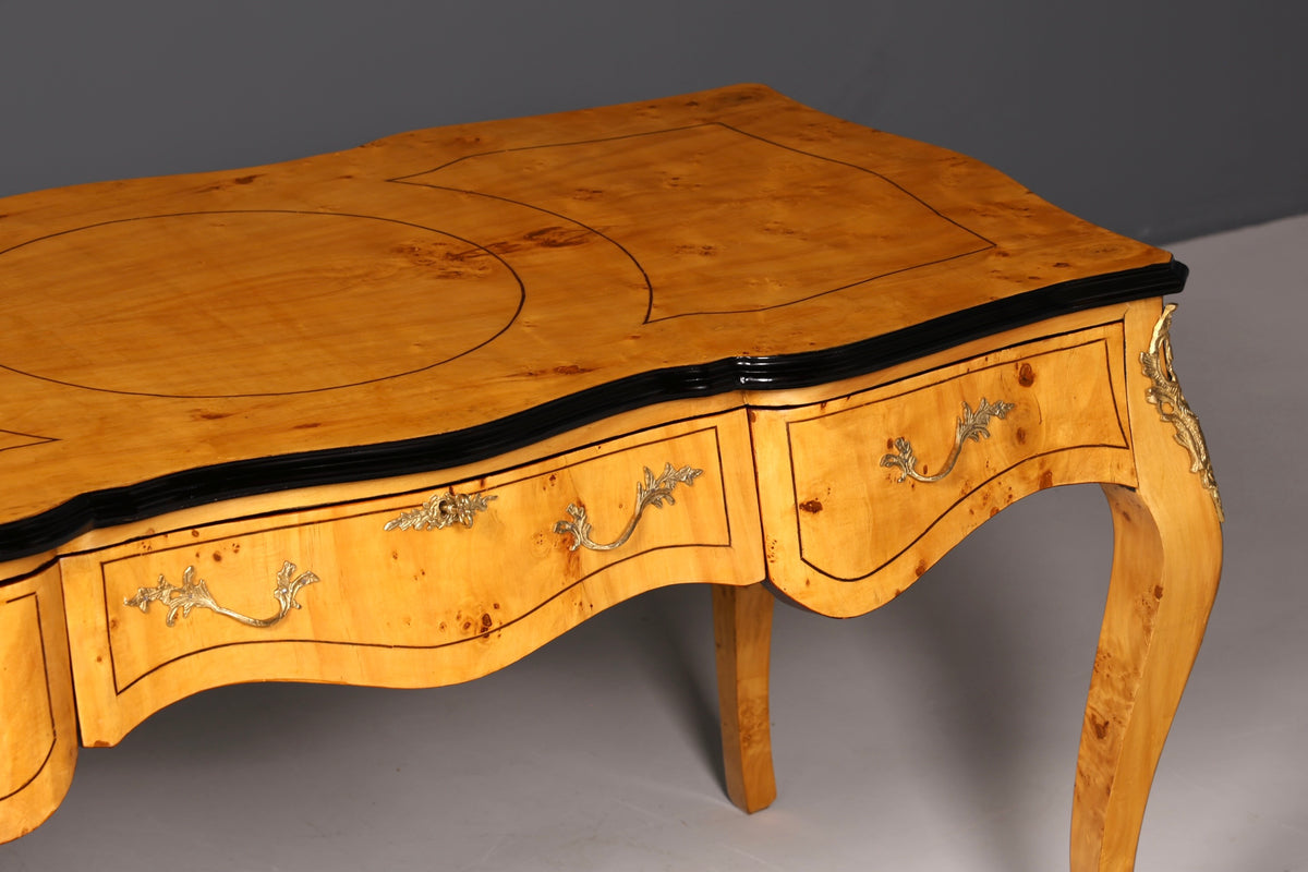 Wunderschöner Louis XV Stil Schreibtisch French Office Desk Antik Stil Bürotisch Massivholz