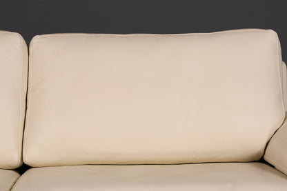 Wunderschönes Original Rolf Benz Sofa Modell 3300 Creme Echtleder 2-Sitzer Couch Designer Ledersofa