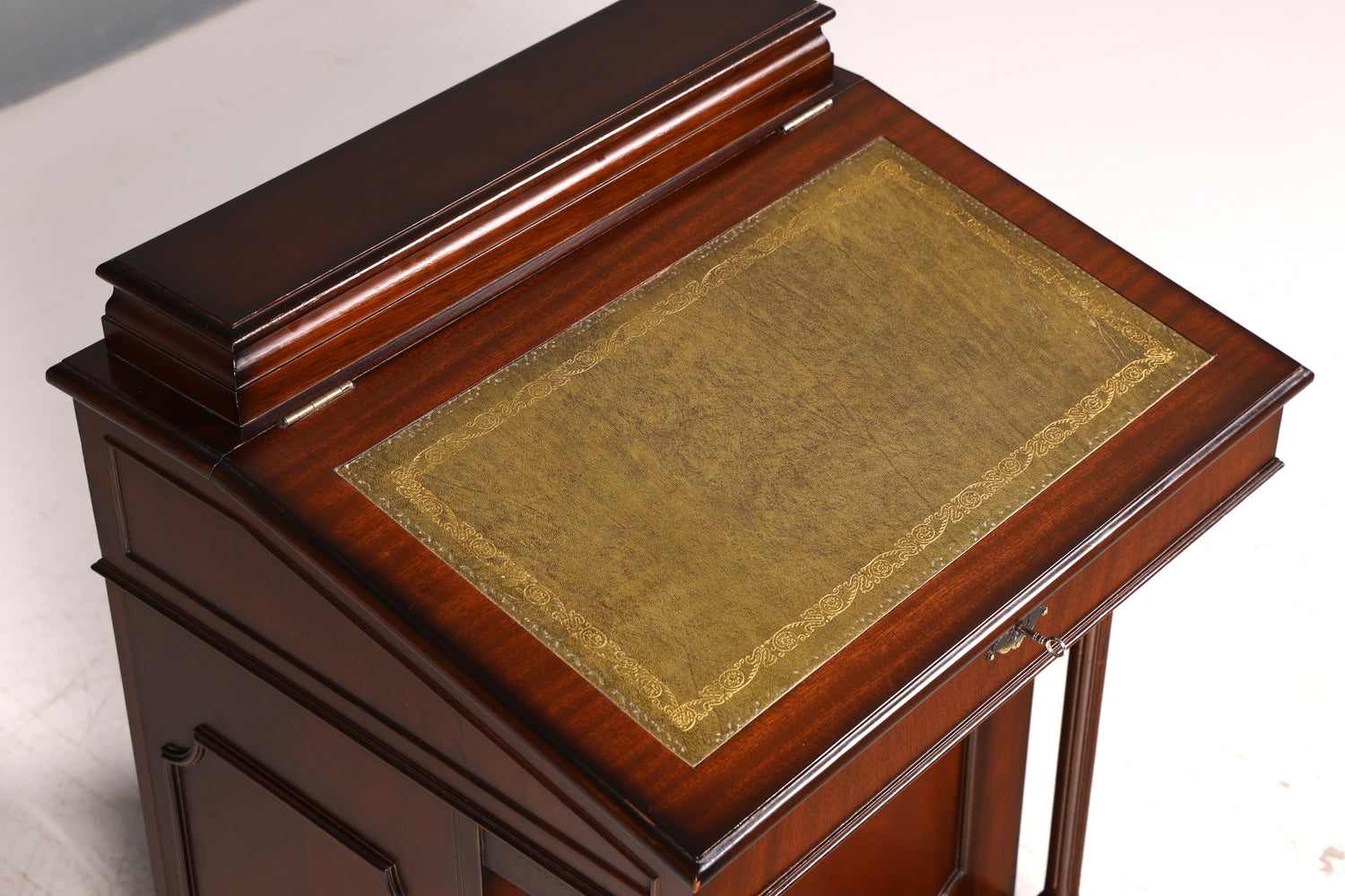 Wunderschöner Englischer Davenport Schreibtisch Desk Sekretär Lederauflage Kommode