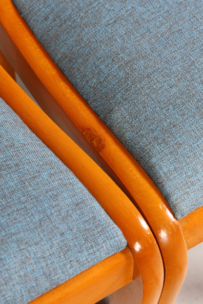 Edles 4er-Set Englische Esszimmerstühle Dining Chairs Antik 60er Jahre Küchenstühle Stuhlset neu bezogen