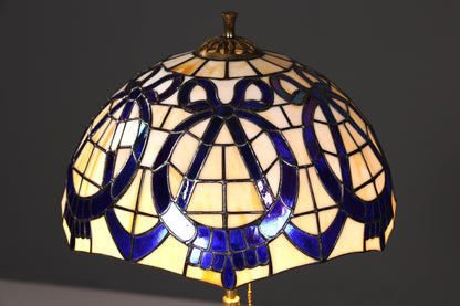 Traumhafte Antike Tiffany Lampe Glaslampenschirm Messingfuß Stehlampe Leselampe