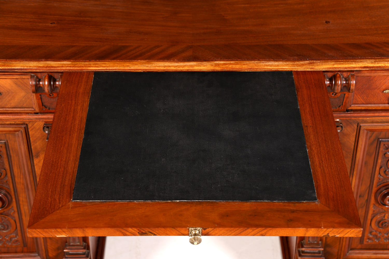 Traumhafter Gründerzeit Schreibtisch Jugendstil Bürotisch echt Holz Antik Desk