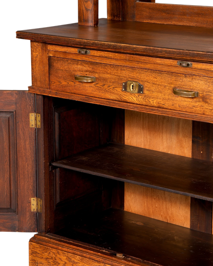 Wunderschönes Jugendstil Sideboard Antik Eiche Kredenz Buffet Anrichte Schrank Kommode