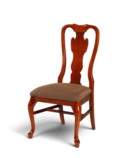 Hauptstadt Möblerei Drexel Heritage Chippendale Stuhl aus Holz mit gemustertem Stoffbezug im klassischen Design