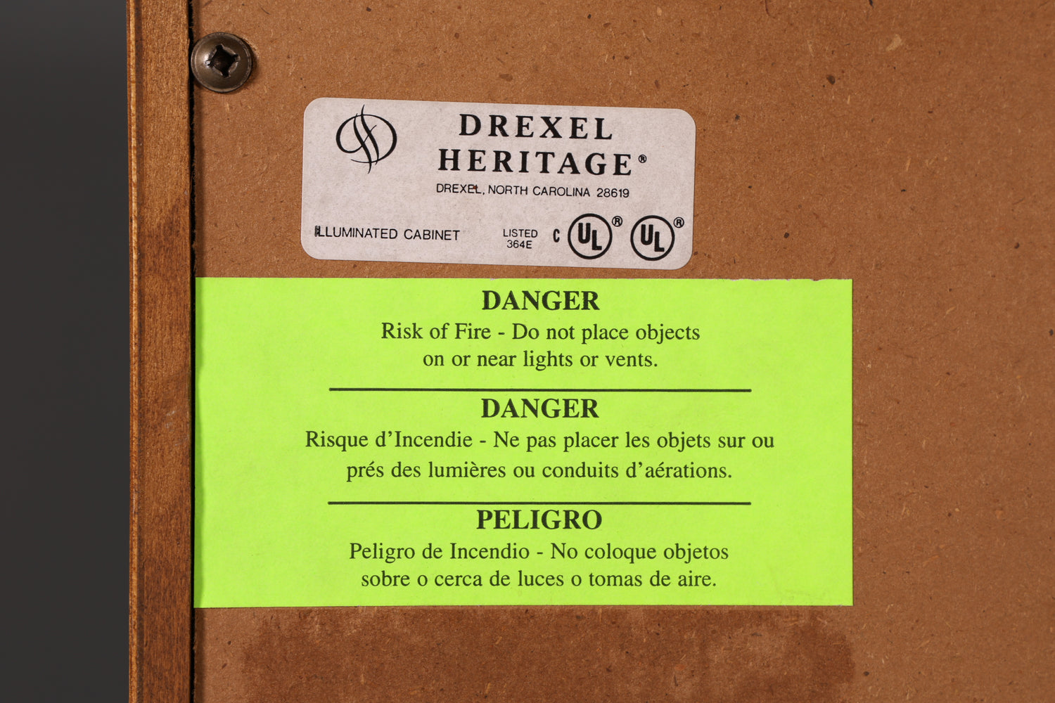 Edler Original Drexel Heritage Vitrine Bücherschrank Art Deco USA Antik Schrank Buffet Regal Glasvitrine Vintage Holz