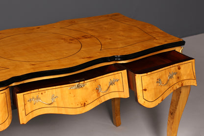 Wunderschöner Louis XV Stil Schreibtisch French Office Desk Antik Stil Bürotisch Massivholz