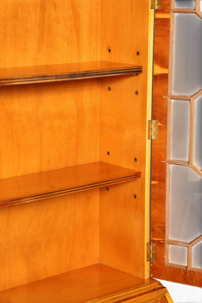 G011 Finish cm, Stilvoller Englischer Sekretär Büro Aufsatzsekretär Eibe Antik Stil Vitrinen Schrank UK