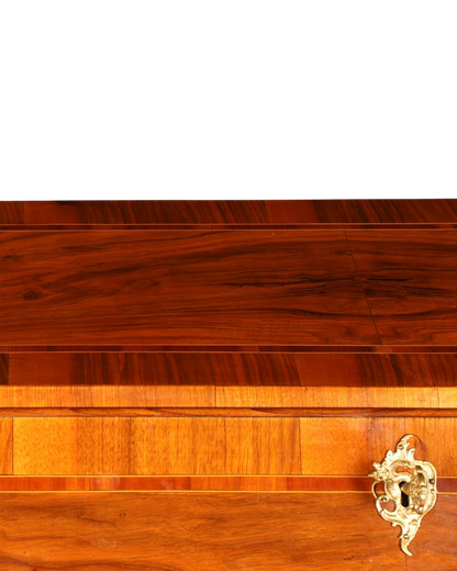 Hauptstadt Möblerei Barock Sekretär aus Holz mit detaillierten Intarsien und goldenem Beschlag