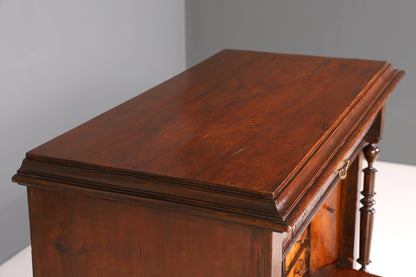 Wunderschöner Gründerzeit Sekretär Vertiko Nussbaum Highboard Louis Philippe Kommode Sekretär Schrank um 1880