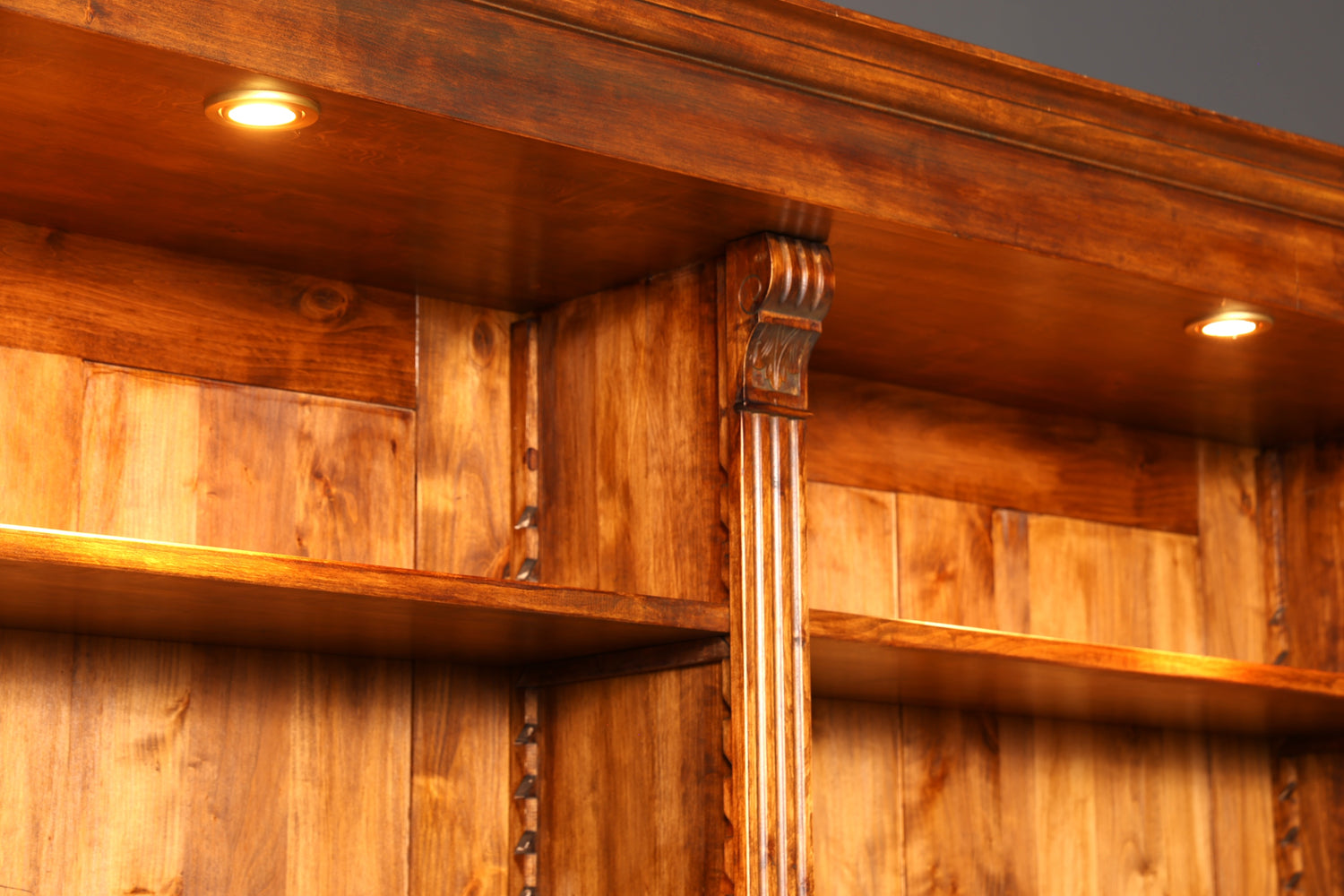 Traumhaftes XXL massiv Holz Regal Kolonial Schrank Antik Stil Bücherregal Kommode Bibliothek Bücherwand