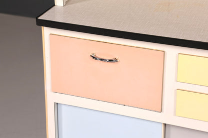 Kultiger Mid Century Küchenschrank Vintage Buffet Retro Anrichte 60er Jahre Schrank