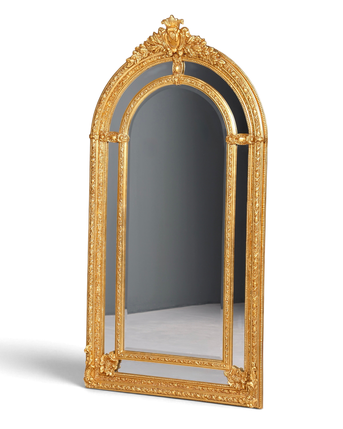 Beeindruckender XXL Prunk Barock Stil Standspiegel Antik Stil Gold Ornament Flurspiegel Spiegel Standspiegel