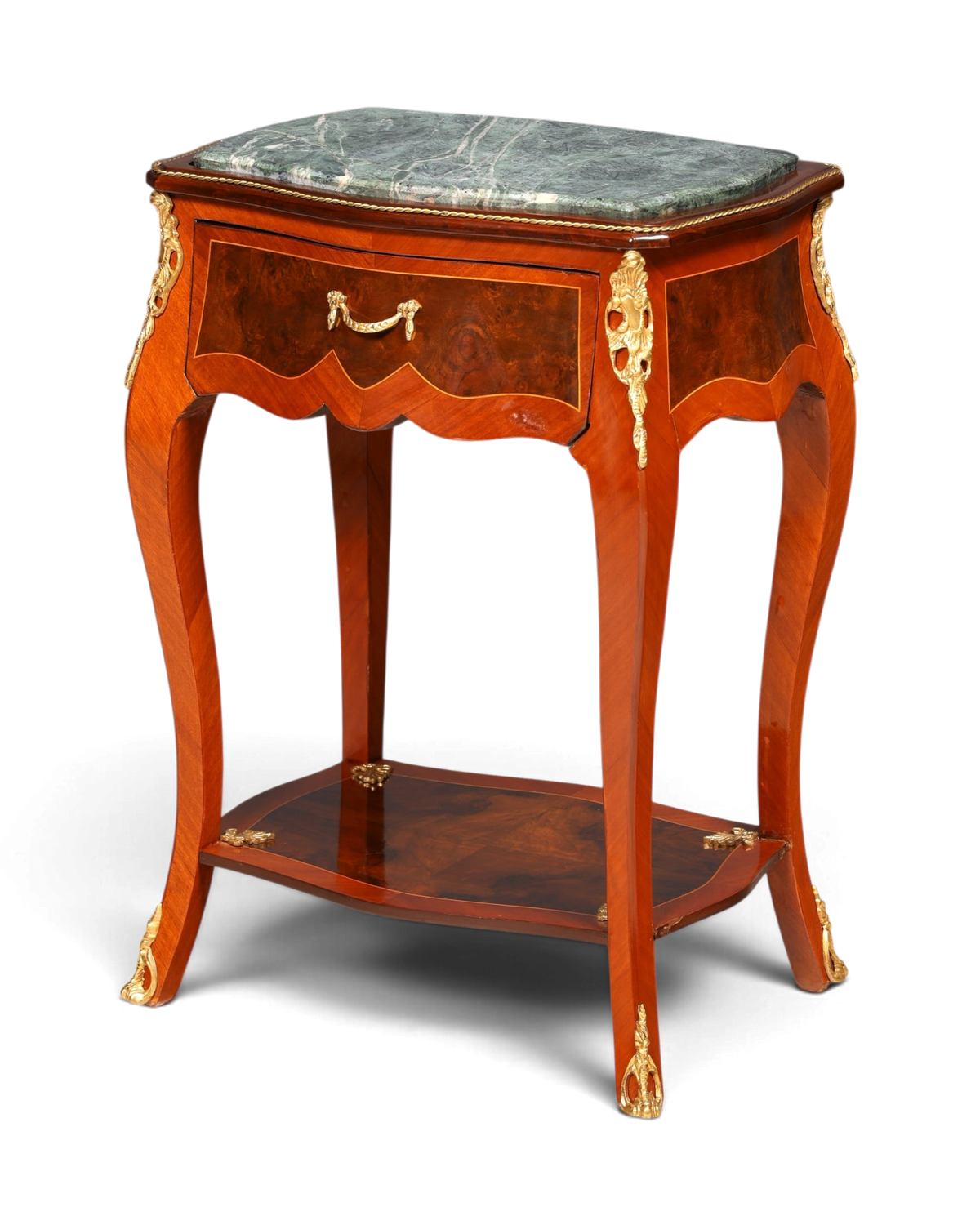 Traumhafter Louis XV Beistelltisch Barock Stil Ablagetisch Marmor Kommode Telefontisch