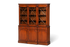 Hauptstadt Möblerei englische Mahagoni Vitrine mit Sprossentüren und Unterschrank im antiken Bibliotheksstil