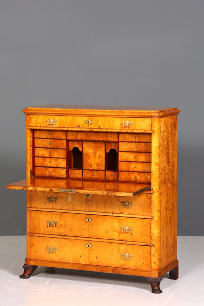 Stilvoller Biedermeier Sekretär Louis Philippe Vertiko Antik Kommode Schreibkommode Office Desk