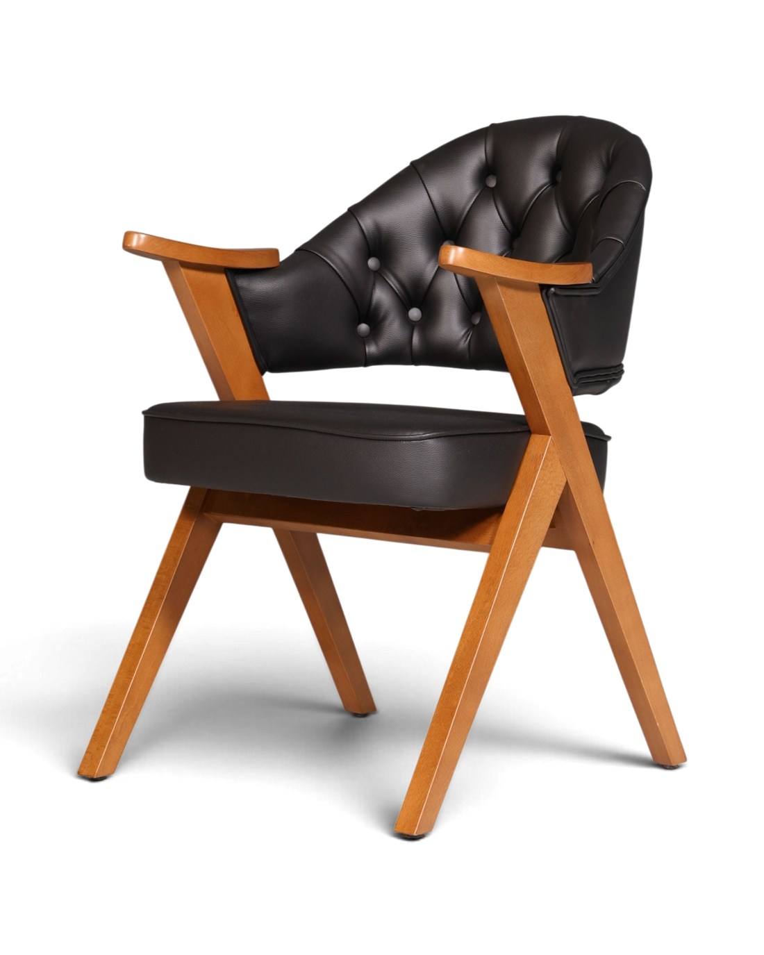 Luxuriöser "Manchester Black" Stuhl Chesterfield Stil  Bürostuhl Esszimmerstuhl Lounge Stuhl