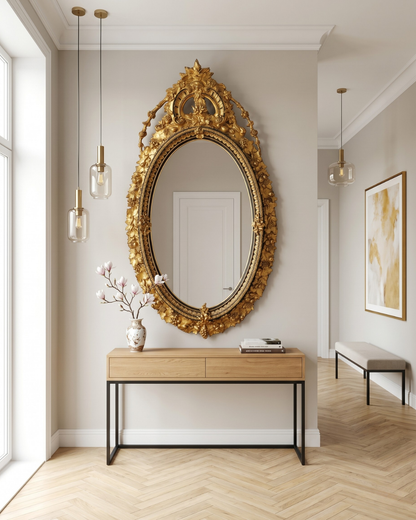 Magnifique miroir mural baroque d&