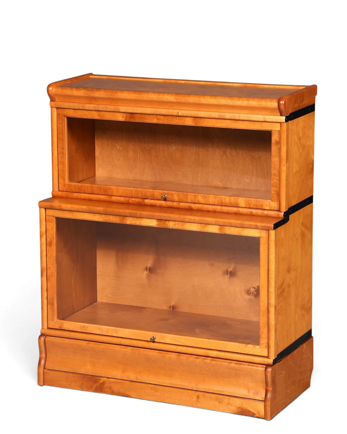 Hauptstadt Möblerei Boknäs Bücherregal aus Holz im Globe Wernicke Stil mit zwei verglasten Klapptüren