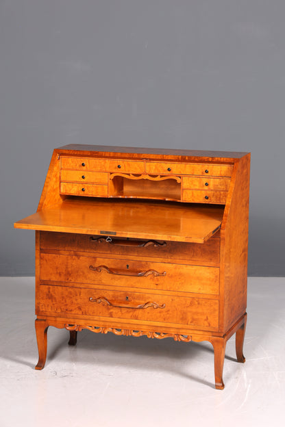 Magnifique secrétaire datant des années 1930, en bois de cerisier, commode de bureau.