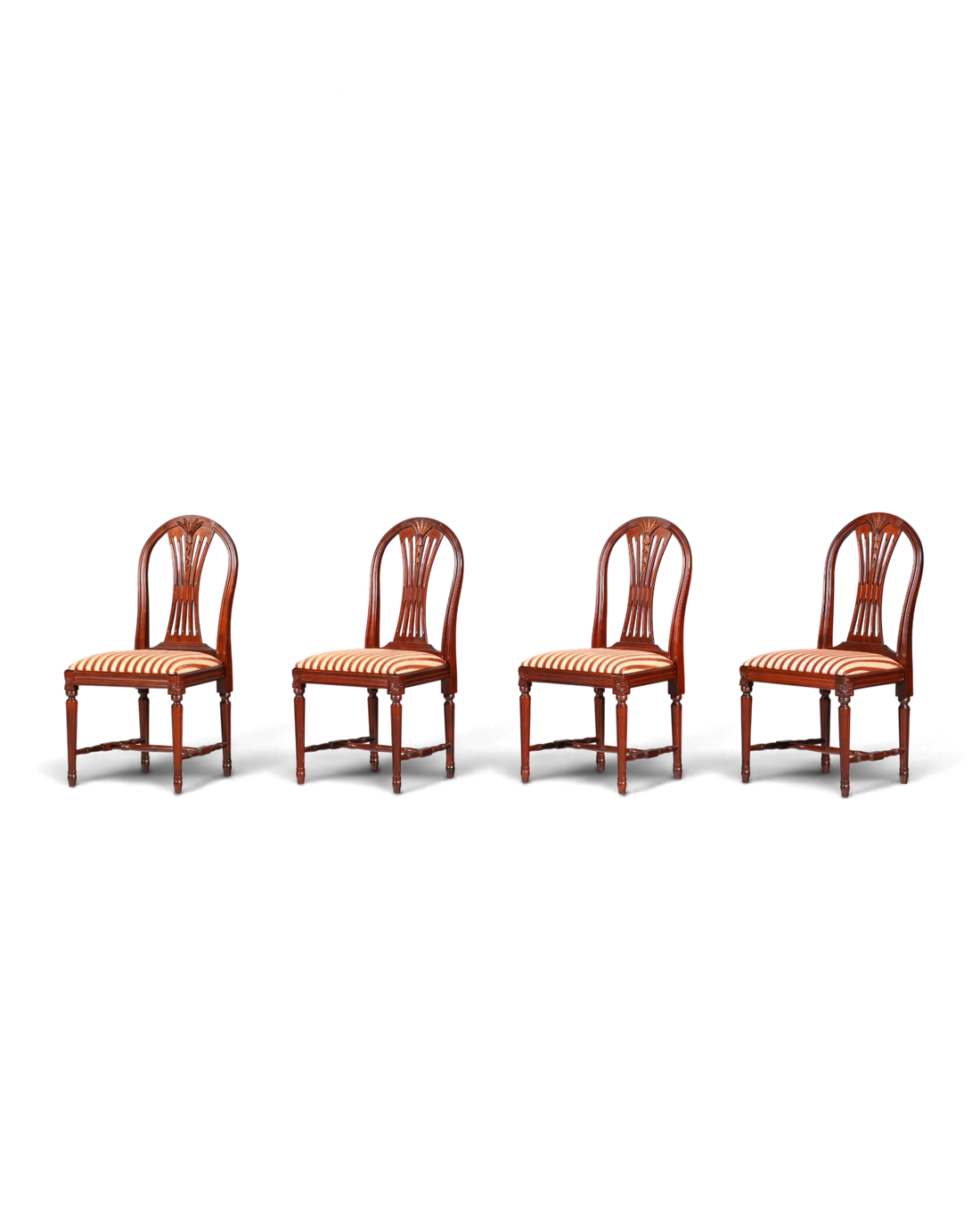 4x Edle Englische Stühle Englisch Dining Chairs Antik 60er Jahre Küchenstühle Stuhlset