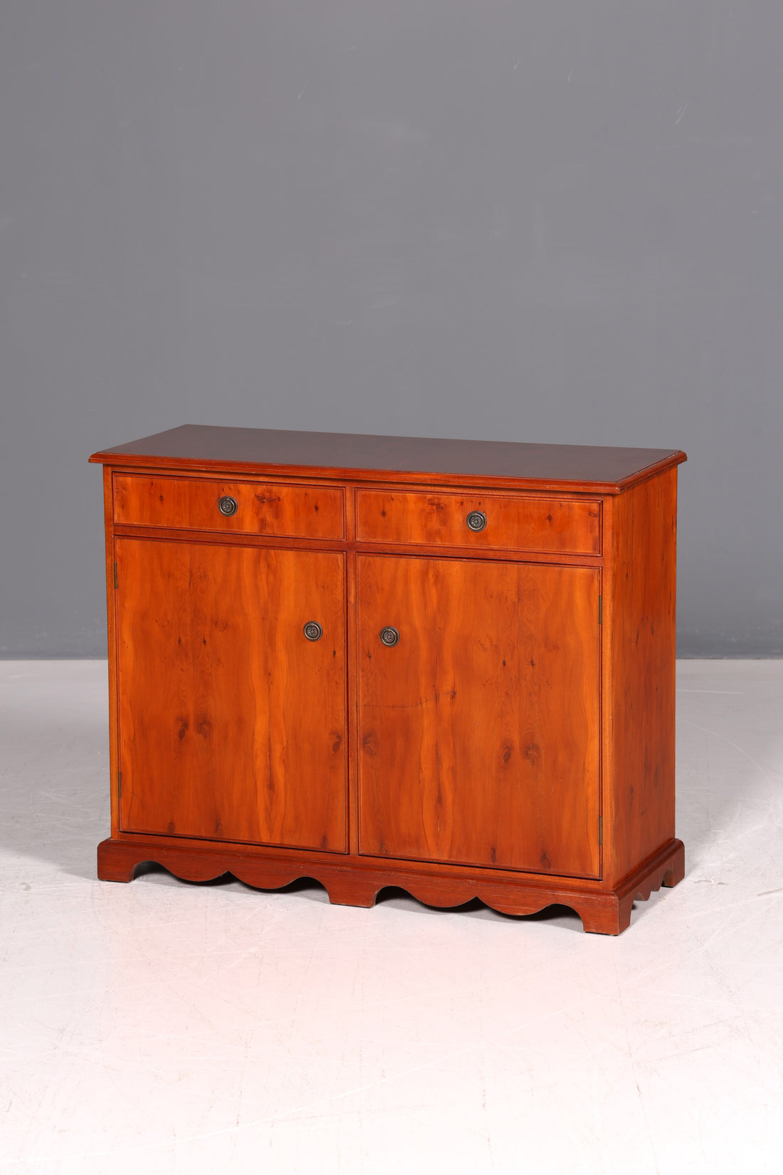 Beautiful English Cabinet Chest of Drawers Yew Sideboard Buffet Vintage