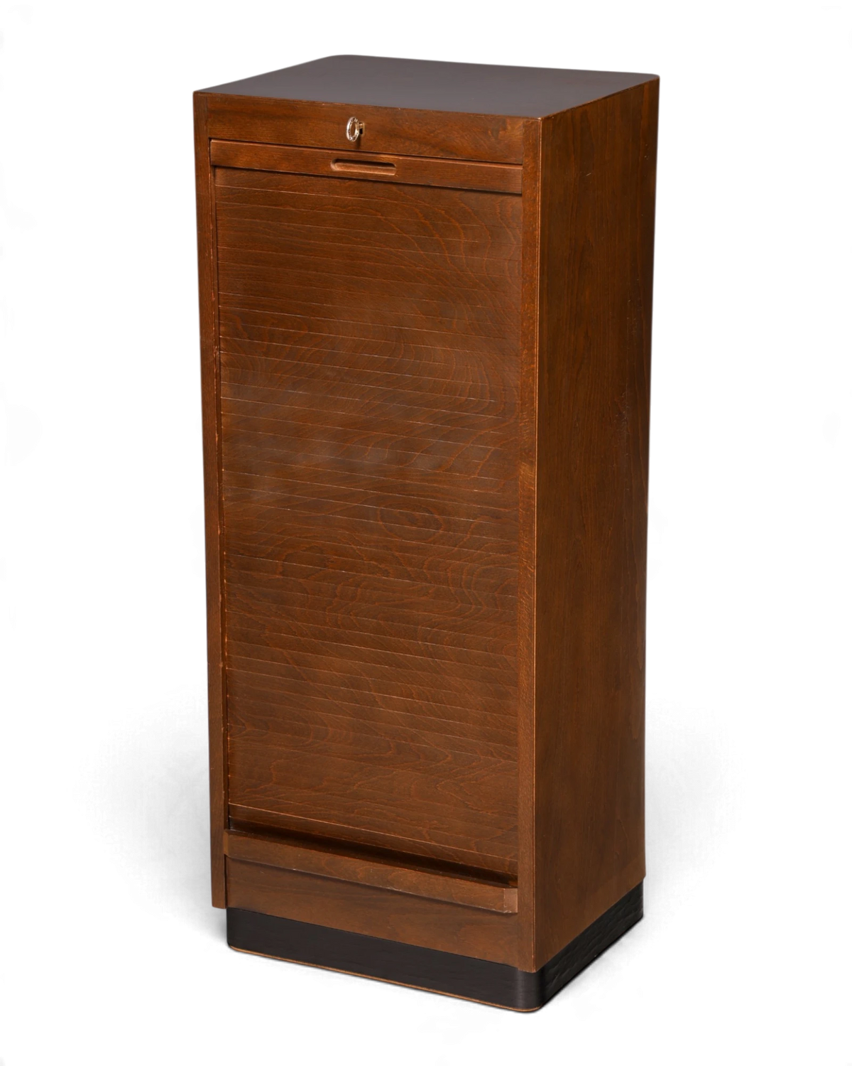 Beau meuble à rideau Mid-Century, meuble à dossiers avec tiroirs, meuble de bureau, meuble à rideau vintage, meuble à documents