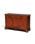 Hauptstadt Möblerei Drexel Heritage Sideboard aus dunklem Holz im Antik-Stil mit Messingbeschlägen und drei Türen
