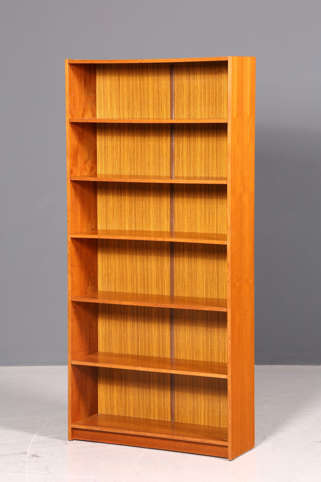 Étagère mid-century sobre, vintage, bibliothèque, meuble, rangement pour livres, bibliothèque, années 60, bois