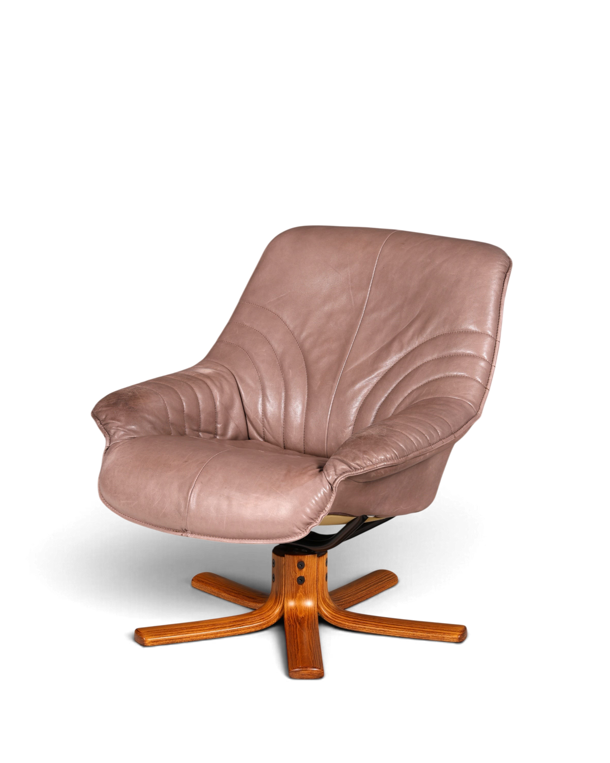 Schlichter Mid Century Sessel Danish Design Armlehnsessel echt Holz Relax – Hauptstadt Möblerei Berlin