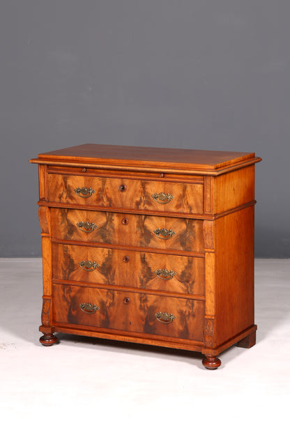 Magnifique commode Louis-Philippe de l’époque Gründerzeit, meuble ancien, buffet, commode à tiroirs en bois massif
