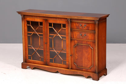 Wunderschönes Englisches Sideboard Mahagoni Echt Holz Vitrine Antik Regal Schrank Glasvitrine Kommode Vintage