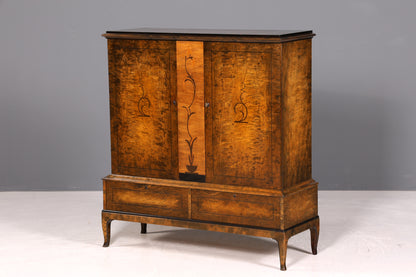 G068 Finish cm Stilvoller Original Art Deco Schrank Vertiko Sideboard um 1930 Highboard Kommode