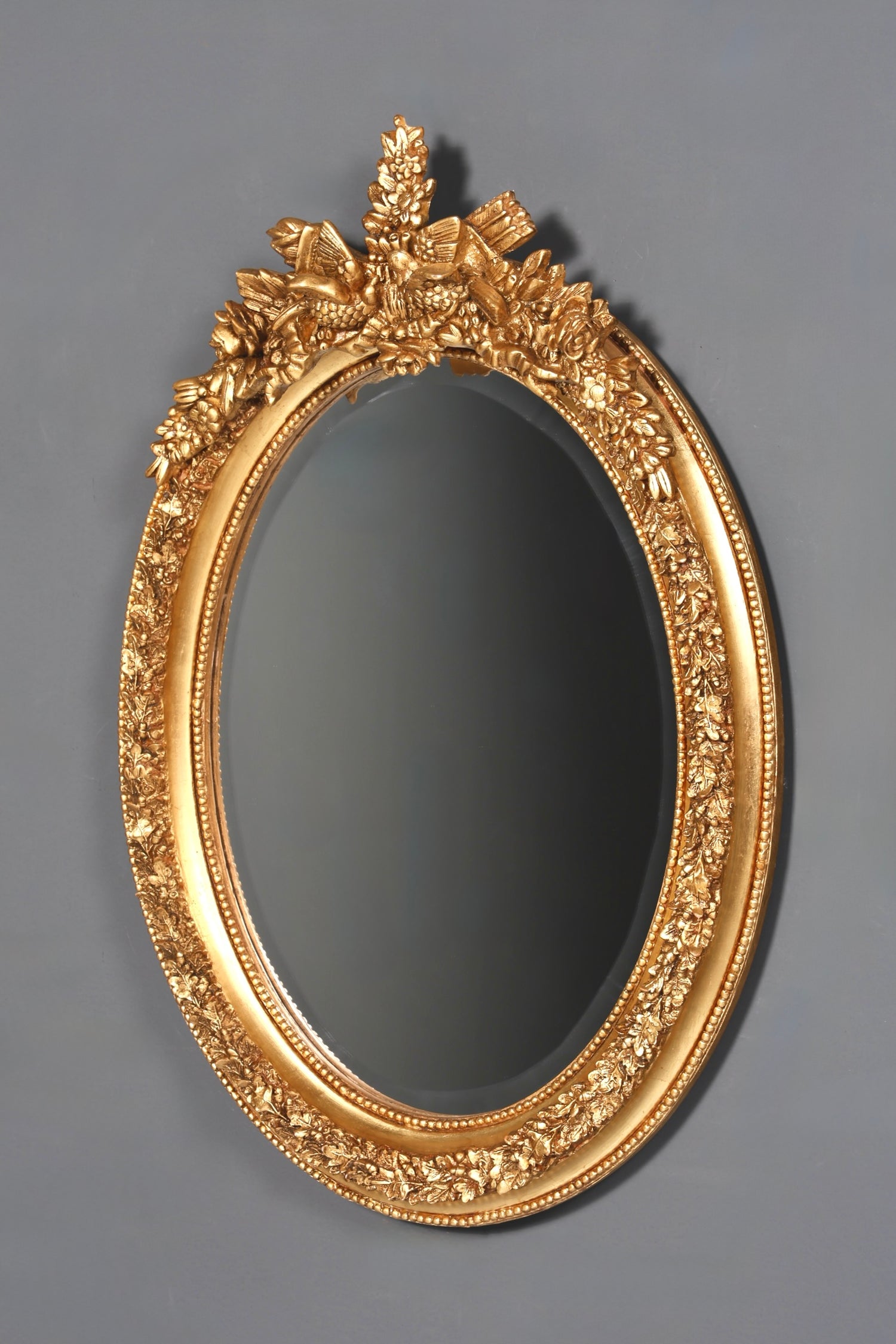 Noble oval splendor baroque style wall mirror ornaments gold mirror
