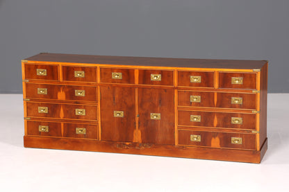 Traumhaftes XXL Maritim Sideboard Englische Schiffs Kommode Englisch Antik Schrank Military Chest