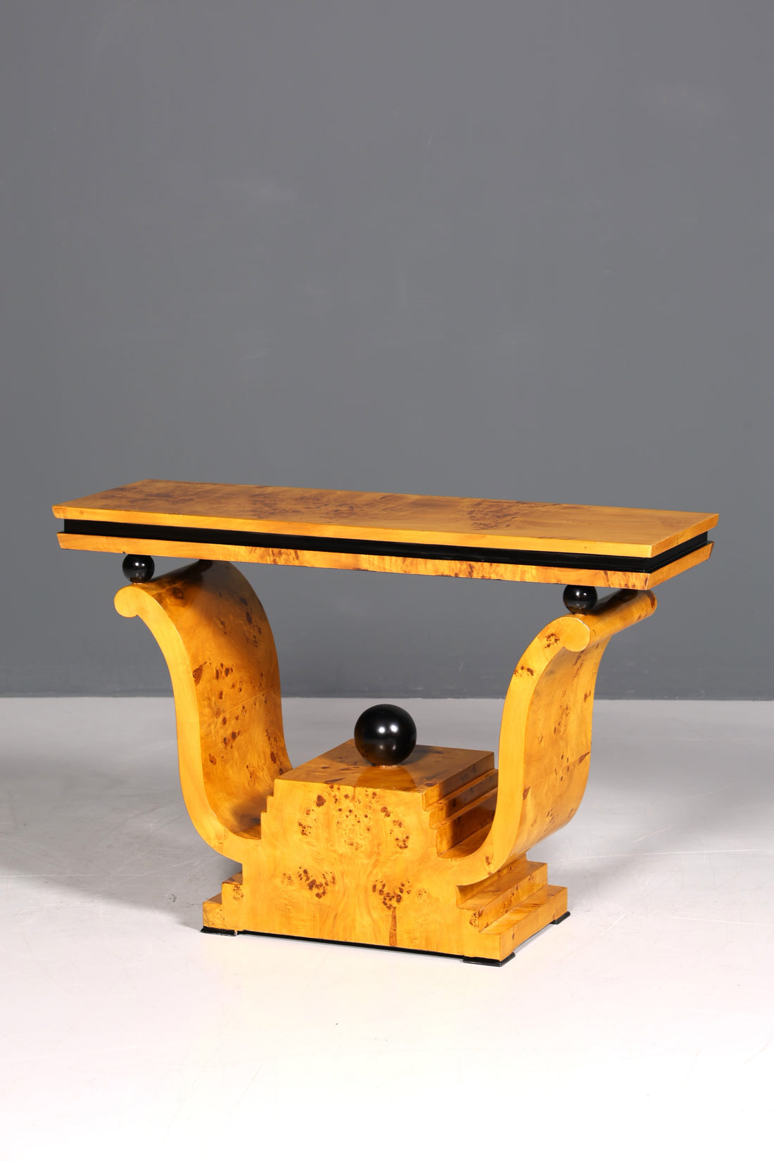 Console murale Art déco en bouleau, étagère d&